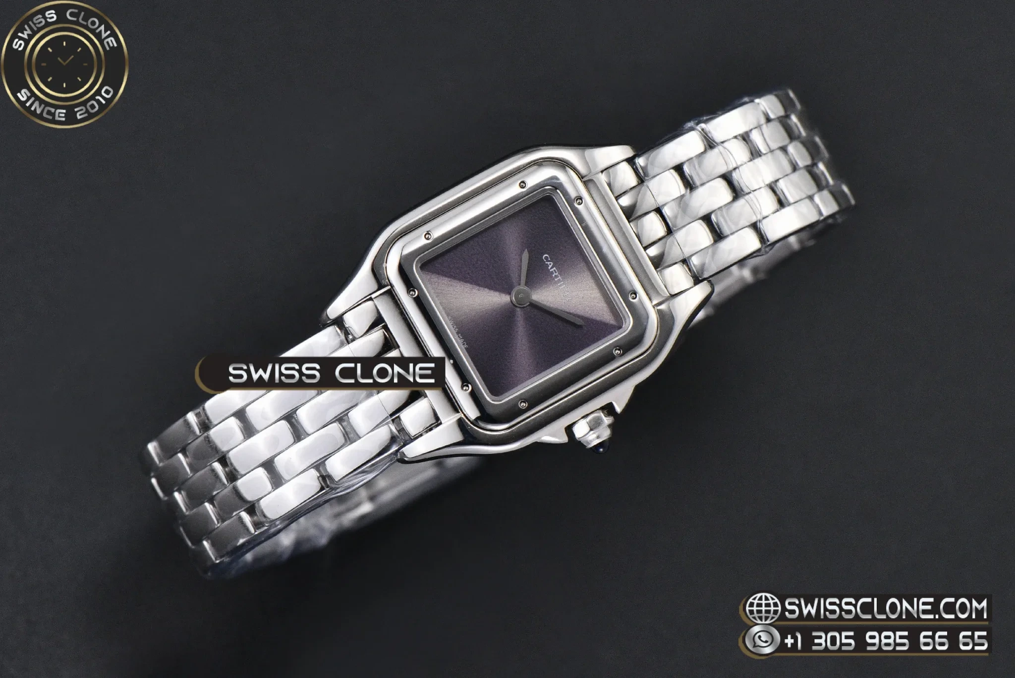 Cartier Panthère Secrete Ladies 22mm SS BVF Gray Dial 1:1 Super Clone  - Dial Macro Close-Up