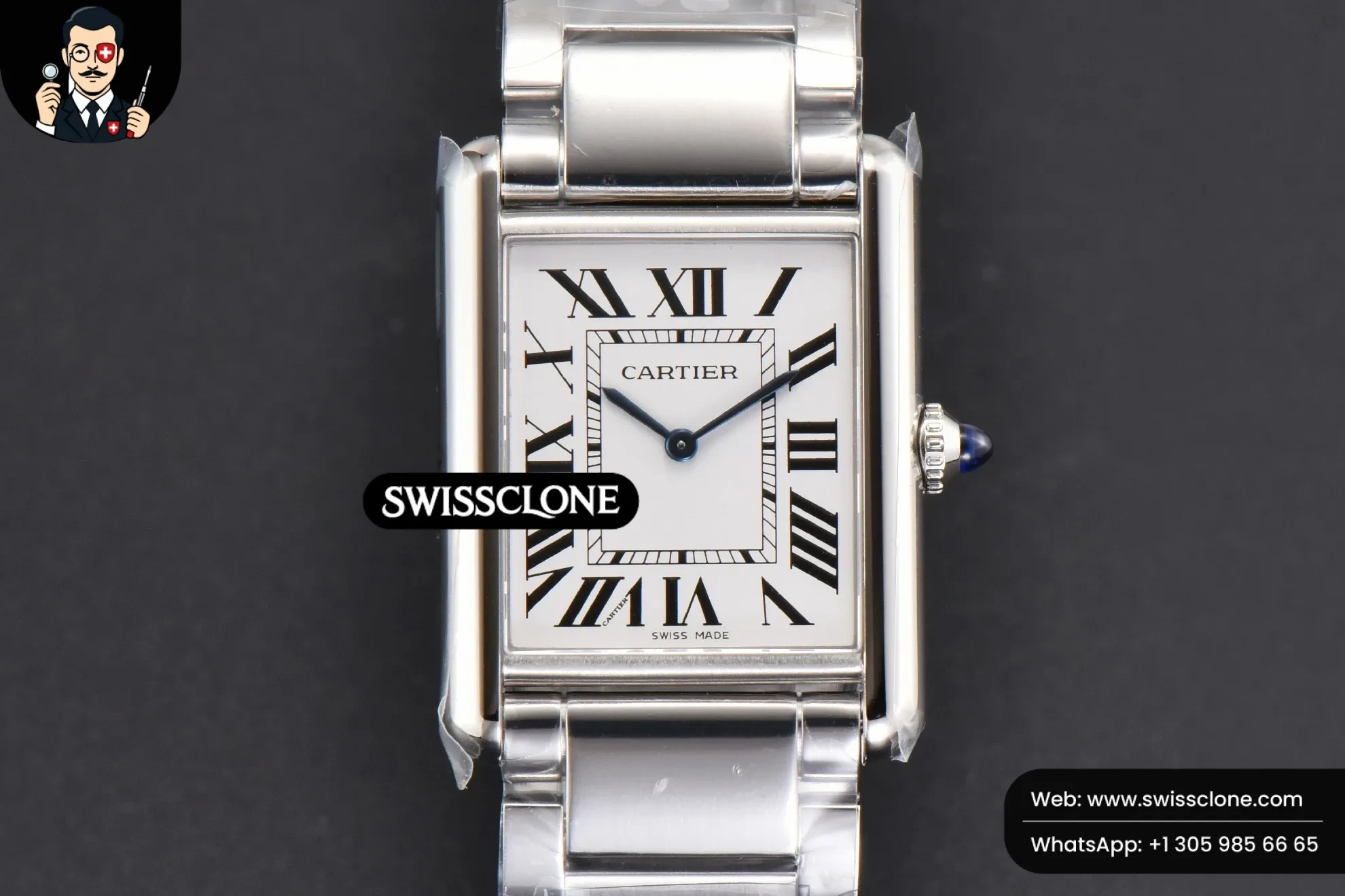 Cartier Tank Must Large 33.7mmx25.5mm K11F White Dial Ronda Quartz 1:1 Super Clone - Dial Macro Close-Up