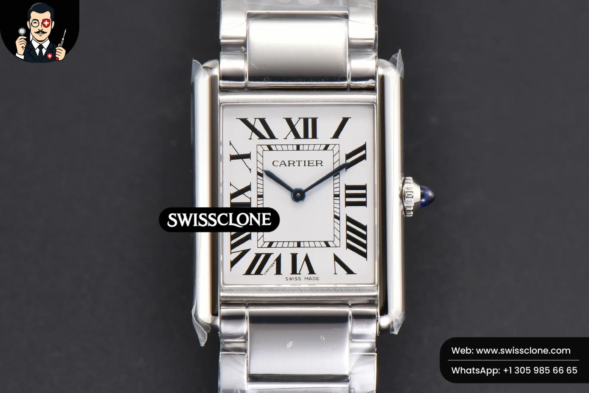 Cartier Tank Must Large 33.7mmx25.5mm K11F White Dial Ronda Quartz