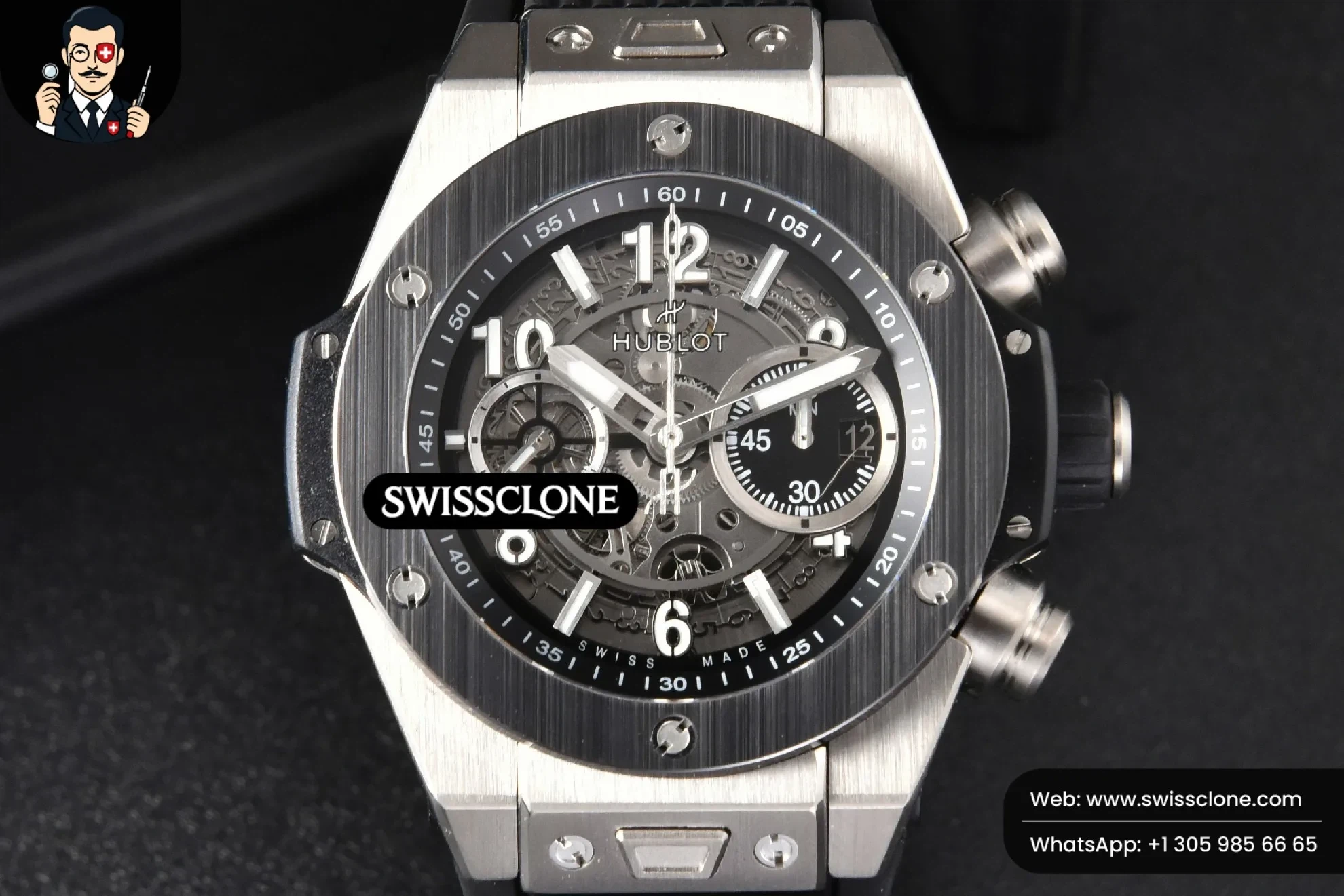 Hublot Big Bang Unico 45mm BBF Skeleton Dial Ceramic Bezel Black Rubber - Image 2