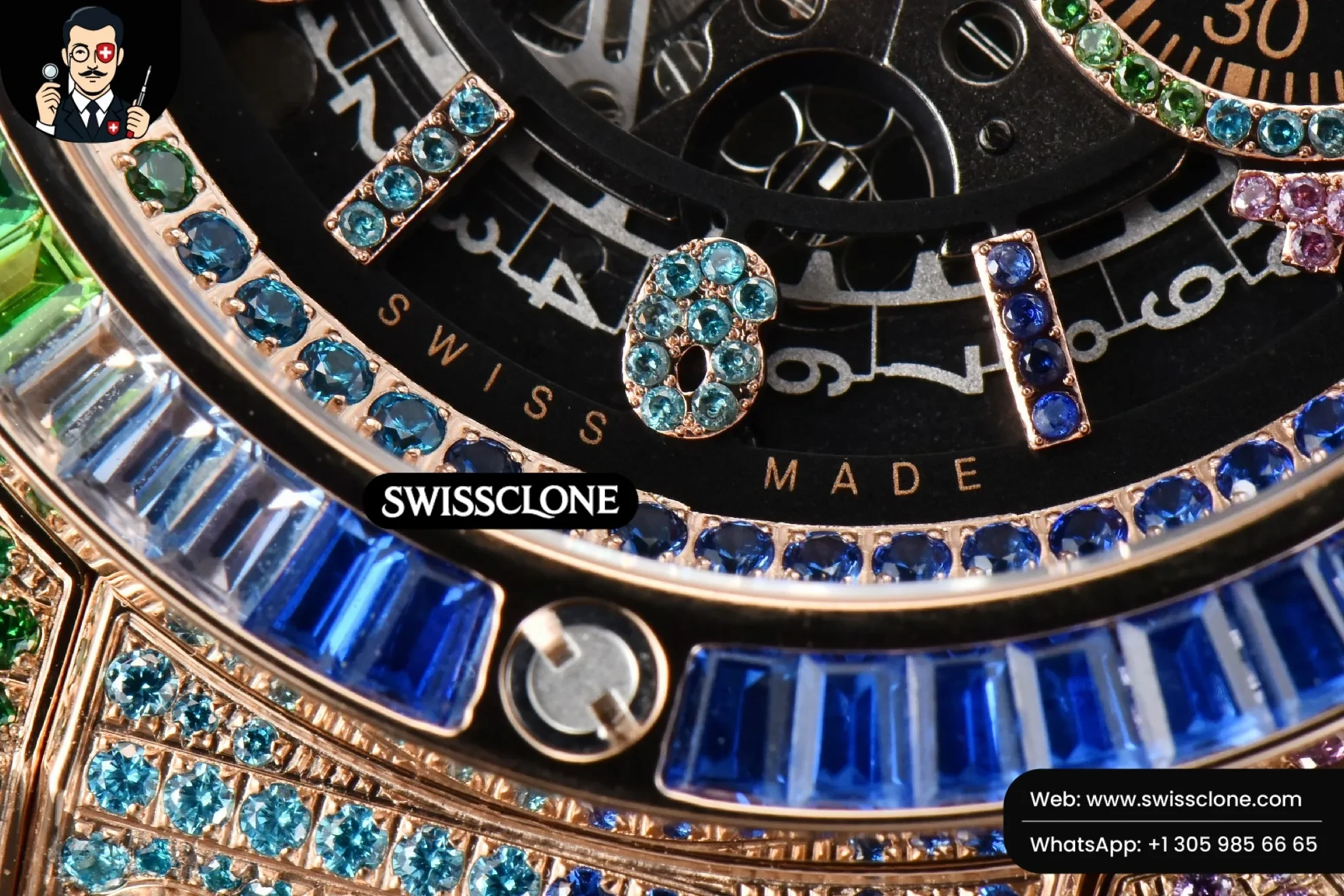 Hublot Big Bang Unico Rainbow King Diamond 45mm Skeleton Rainbow Gummy Swiss