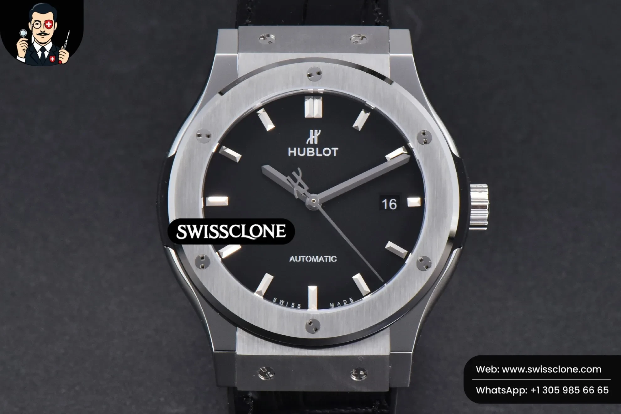 Hublot Classic Fusion 42mm JJ+F Black Dial Black Leather