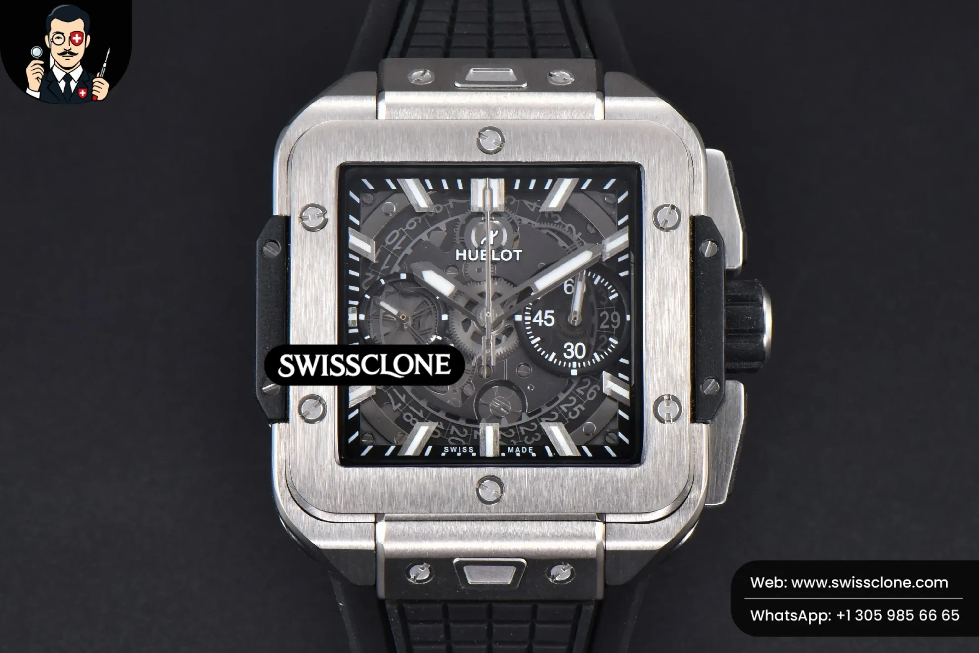 Hublot Square Bang Unico 42mm BBF Titanium Skeleton Dial Rubber - Image 2