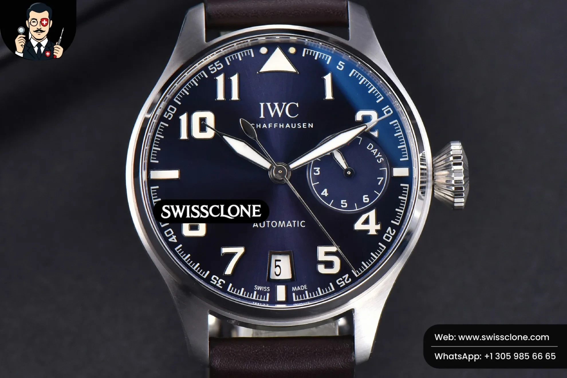 IWC Big Pilot Rodeo Drive IW501002 46mm Blue Dial Leather