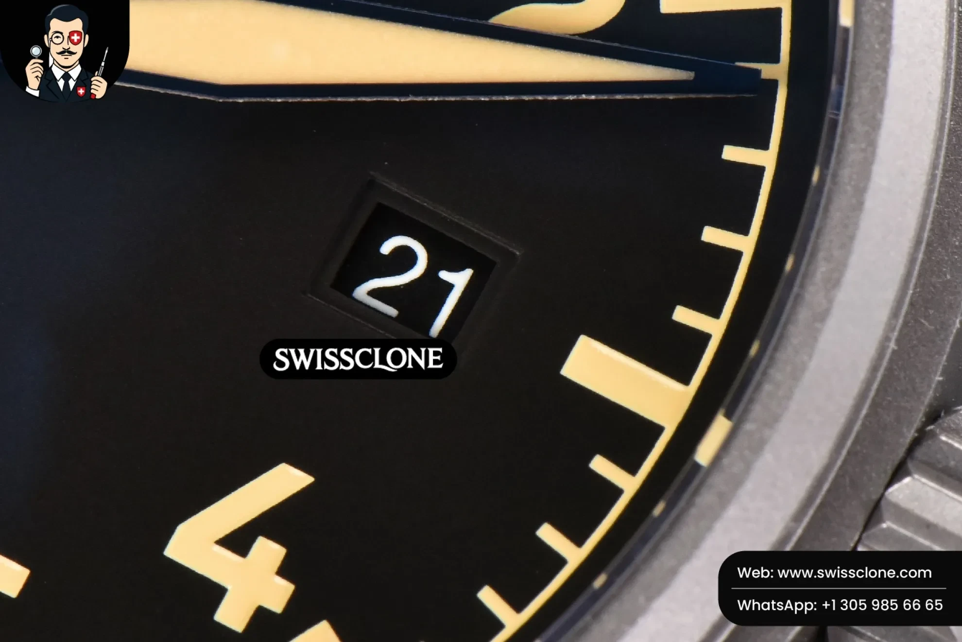 IWC Mark XVIII IWC327006 V7F 40mm Black Dial Brown Leather V7F 1:1 Super Clone - Caseback & Cloned Calibre Movement
