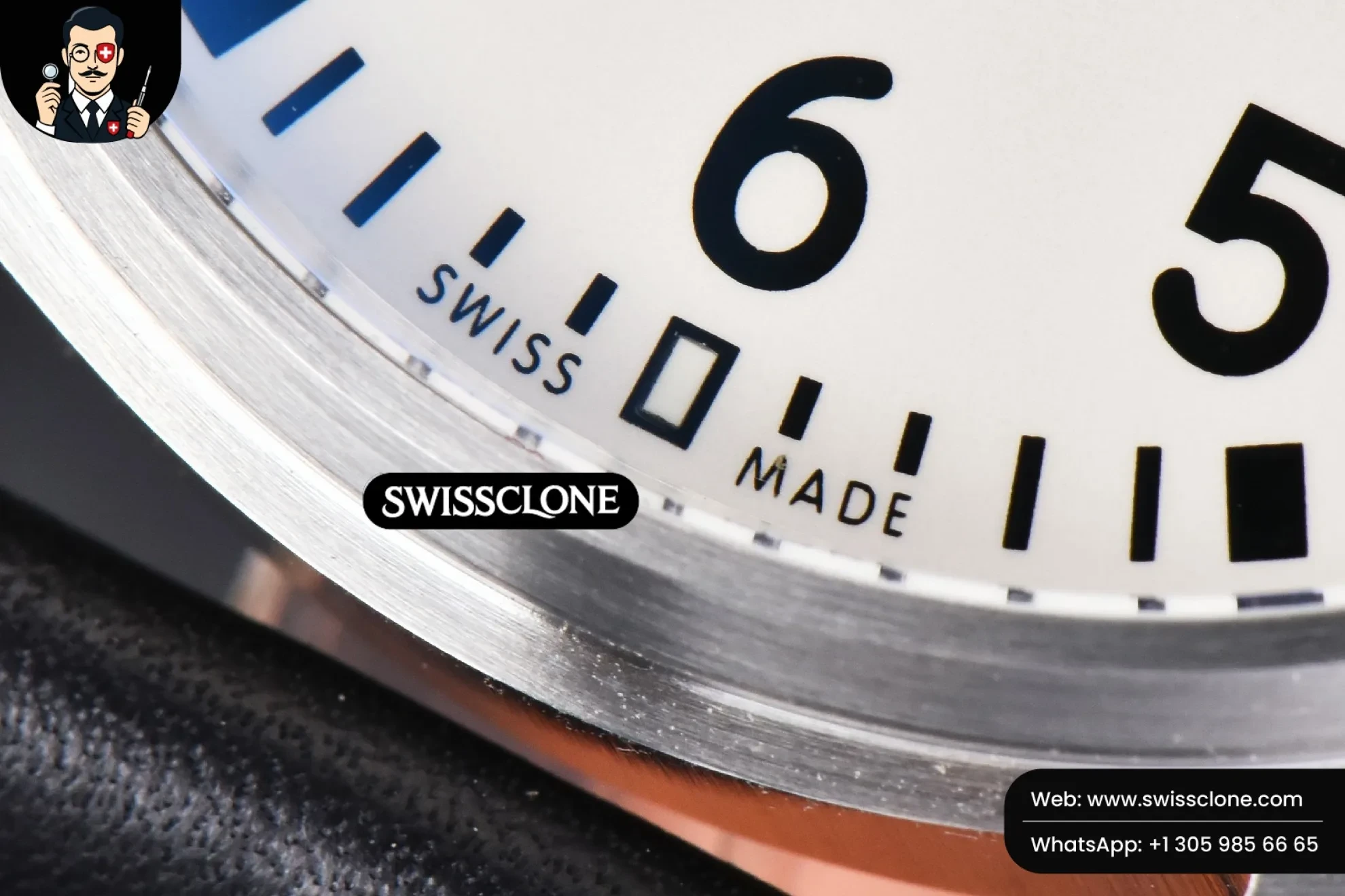 IWC Mark XVIII IWC327012 V7F 40mm White Dial Black Leather V7F 1:1 Super Clone - Lateral Case Thickness Profile