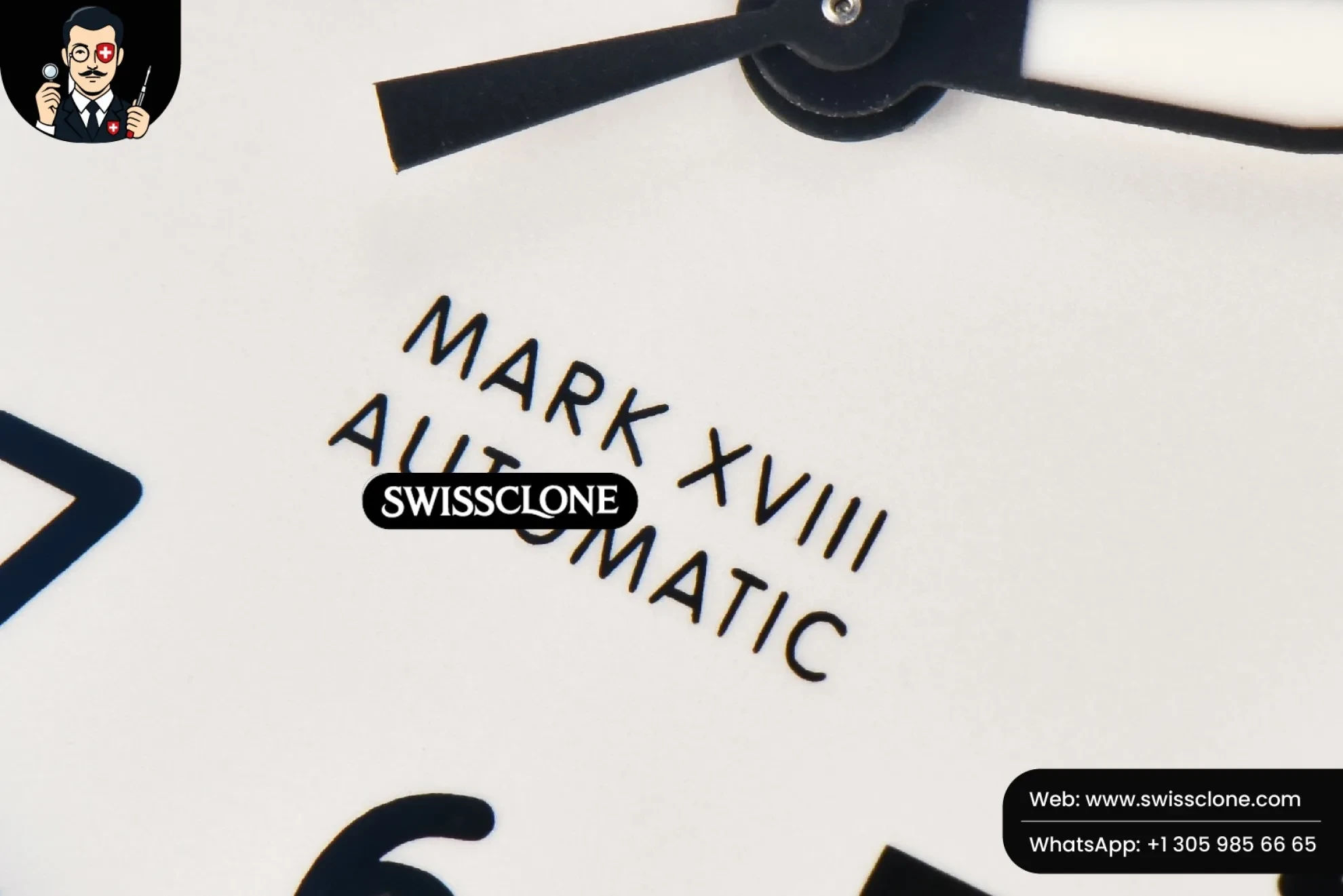IWC Mark XVIII IWC327012 V7F 40mm White Dial Black Leather V7F 1:1 Super Clone - Caseback & Cloned Calibre Movement