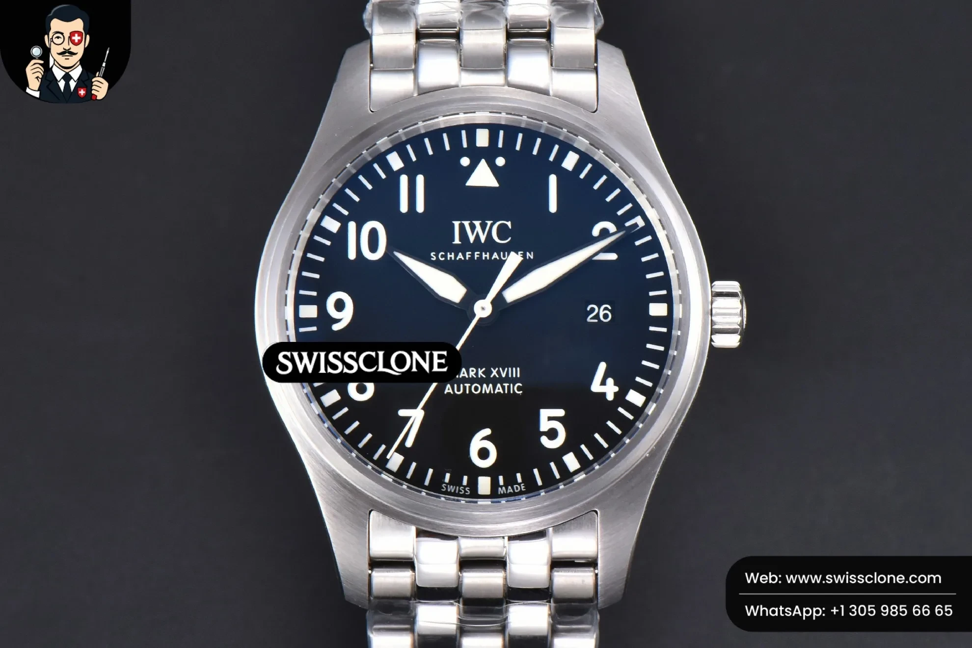 IWC Mark XVIII IWC327015 V7F 40mm Black Dial V7F