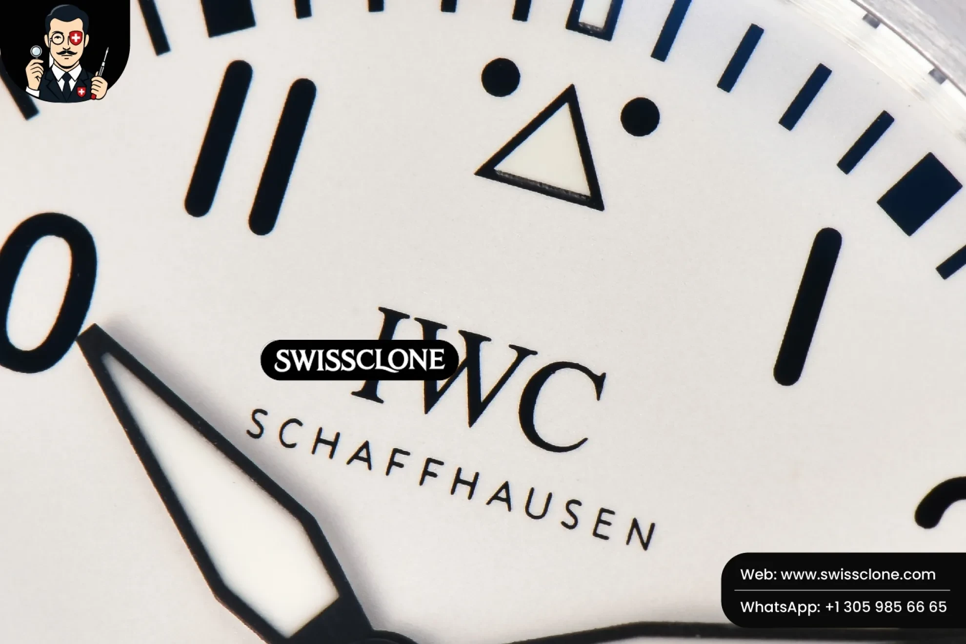 IWC Mark XVIII IWC327017 V7F 40mm White Dial Beige Leather V7F 1:1 Super Clone - Clasp & Bracelet Finishing