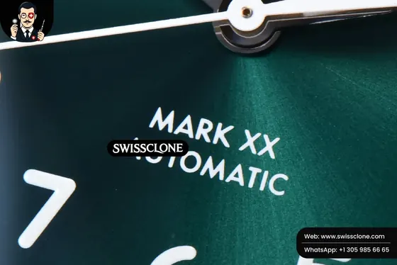 IWC Mark XX IWC328201 40mm GSF Green Dial Brown Leather 1:1 Super Clone - Lateral Case Thickness Profile