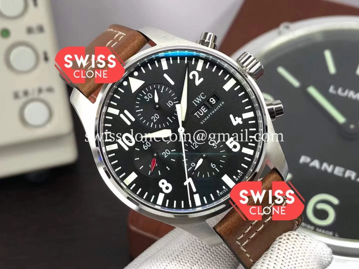 IWC Pilot Chronograph Black Dial - Image 2