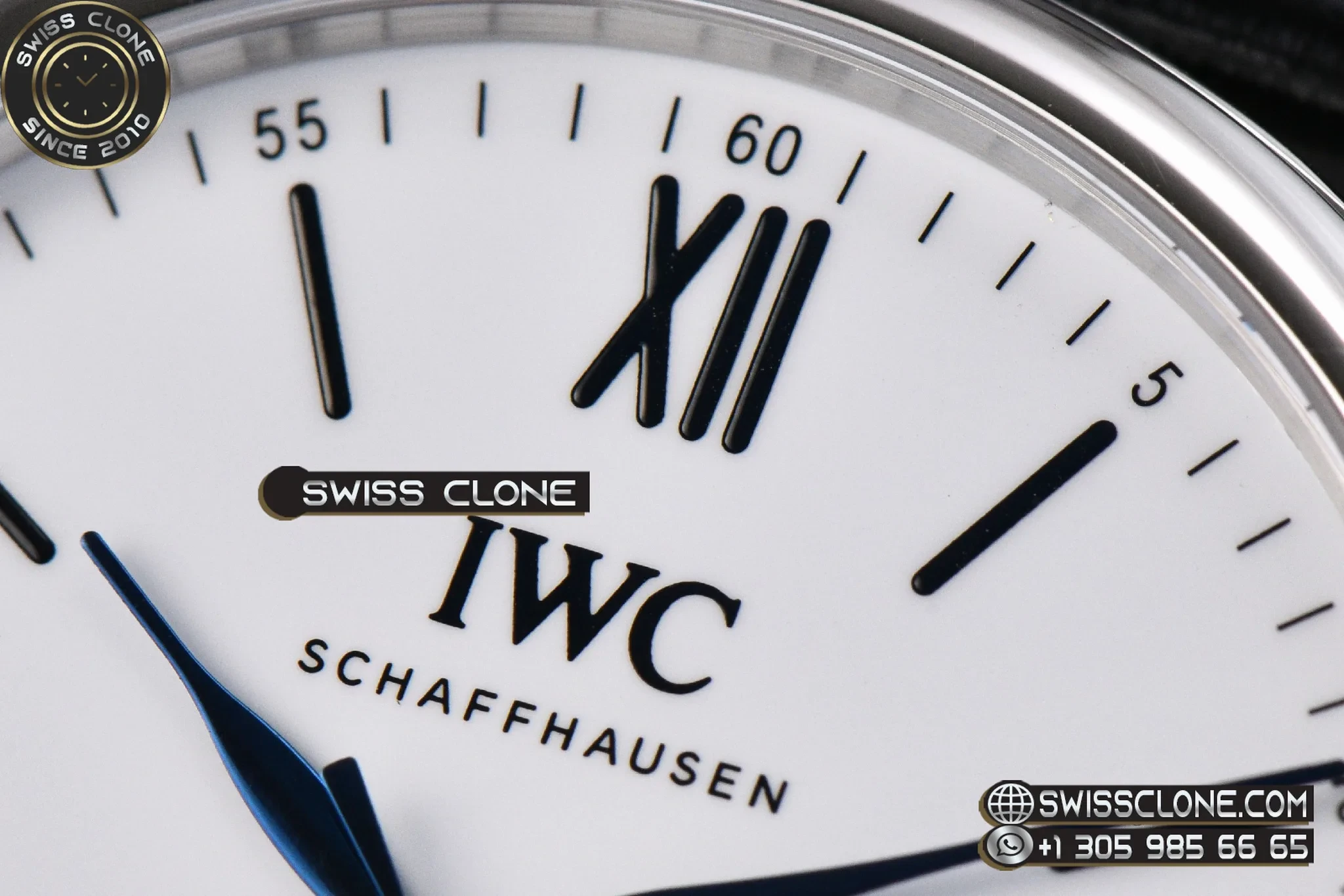 IWC Portofino ‘150 Years’ V7F 40mm White Dial Blue Hands Black Leather 1:1 Super Clone Det - Bezel & Case Profile