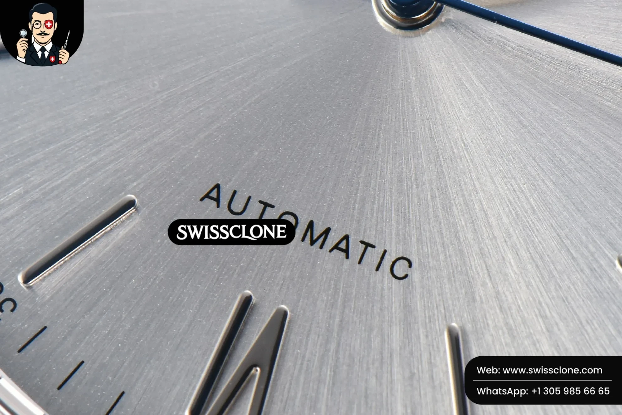 IWC Portofino V7F 40mm Diamond Silver Dial Black Leather 1:1 Super Clone - Lateral Case Thickness Profile