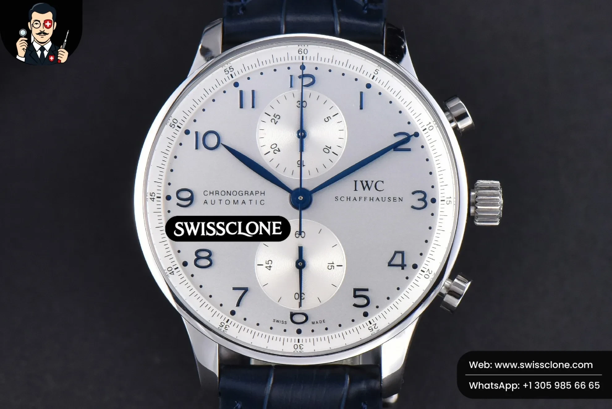 IWC Portugieser Chrono IW371446 41mm White Dial Blue Cal69355