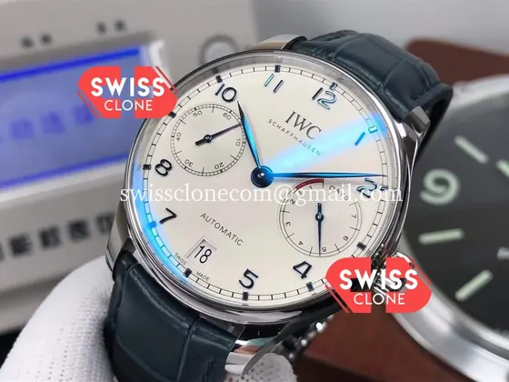 IWC Portugieser IW500705 Automatic Watch in White Dial Swiss Clone - View 3