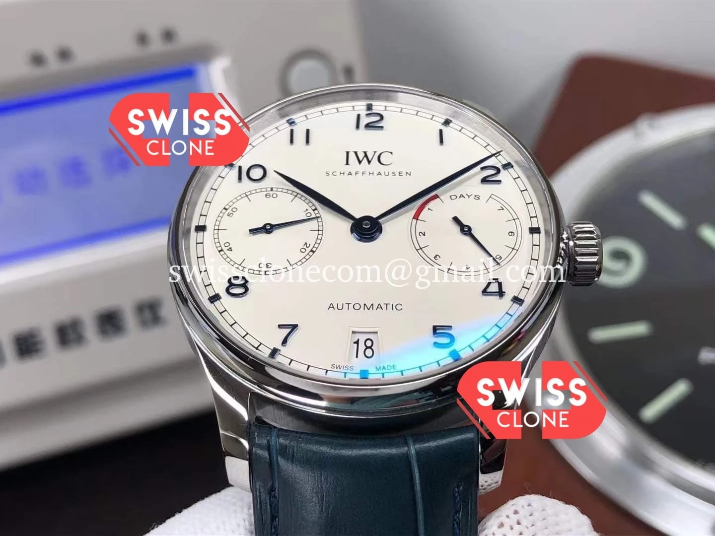 IWC Portugieser IW500705 Automatic Watch in White Dial Swiss Clone - View 4