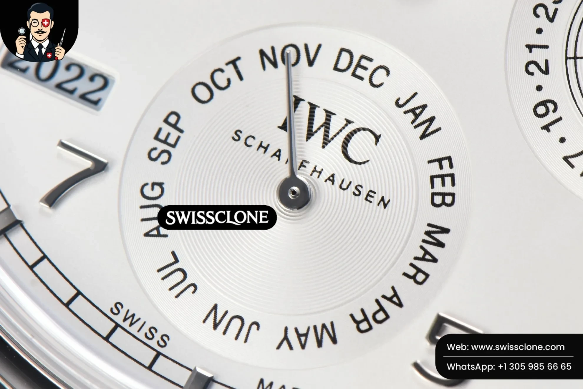IWC Portugieser Perpetual Calendar IW5033 42mm White Dial Black Leather Swiss Clone - View 3