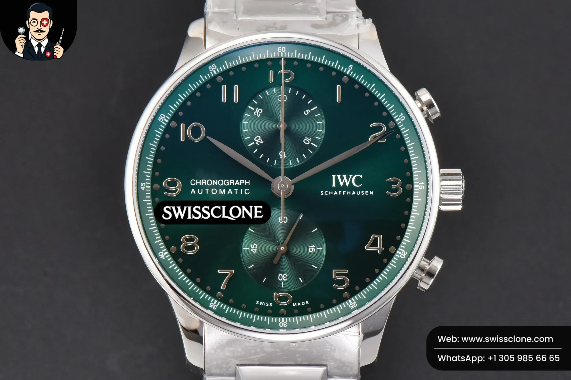 IWC Portuguese Chrono IW3716 41mm RSF Green Dial - Image 2