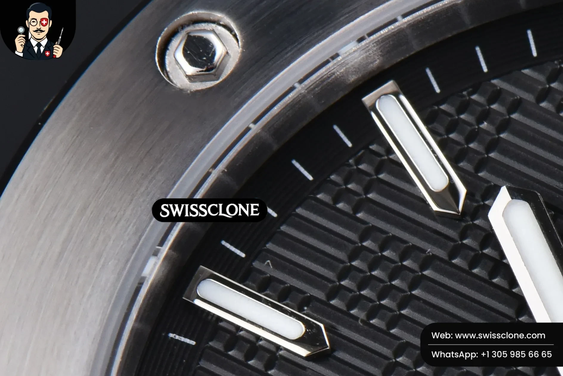 IWC Schaffhausen Ingenieur 40mm GHF Black Textured Dial MY9015 1:1 Super Clone - Lateral Case Thickness Profile