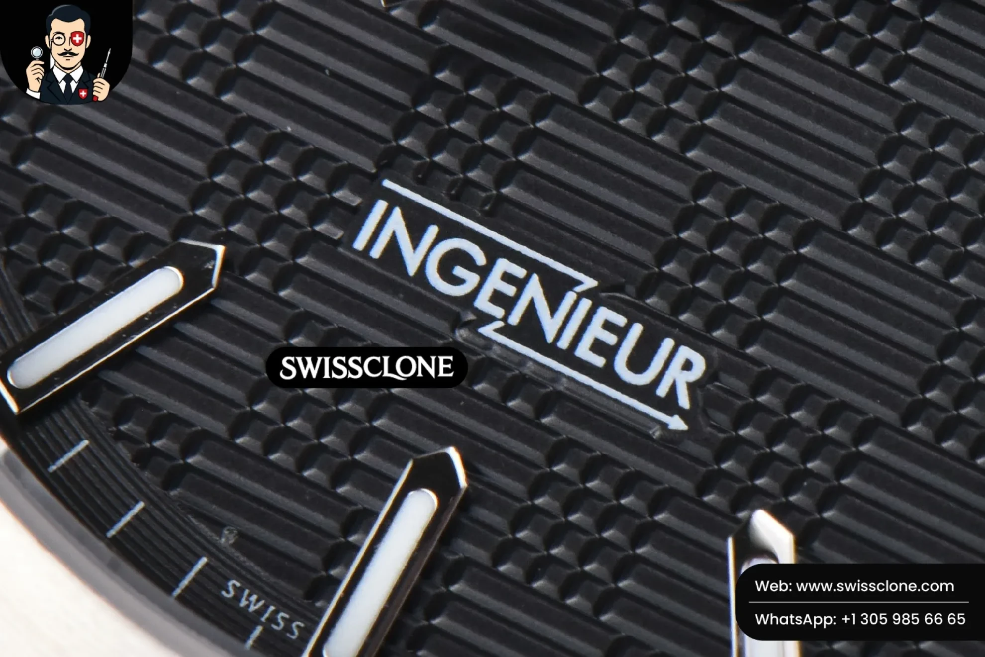 IWC Schaffhausen Ingenieur 40mm GHF Black Textured Dial MY9015 1:1 Super Clone - On-Wrist Presence View