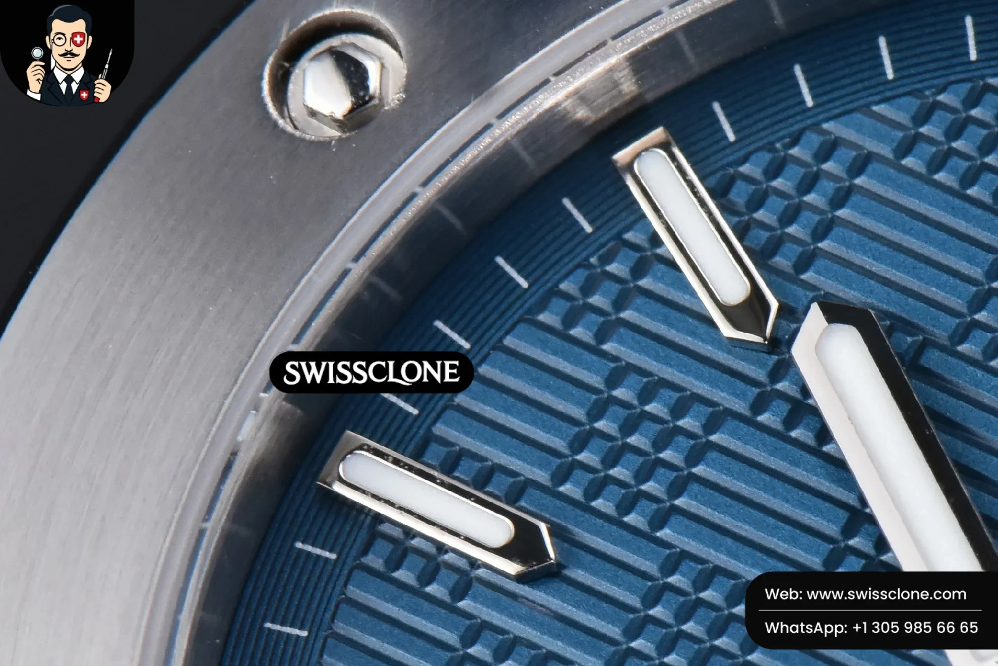 IWC Schaffhausen Ingenieur 40mm GHF Blue Textured Dial MY9015 1:1 Super Clone - Caseback & Cloned Calibre Movement