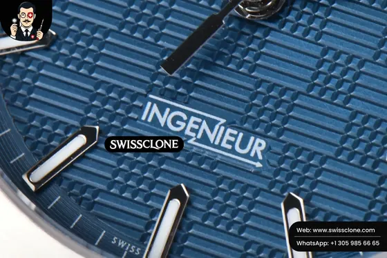 IWC Schaffhausen Ingenieur 40mm GHF Blue Textured Dial MY9015 1:1 Super Clone - On-Wrist Presence View