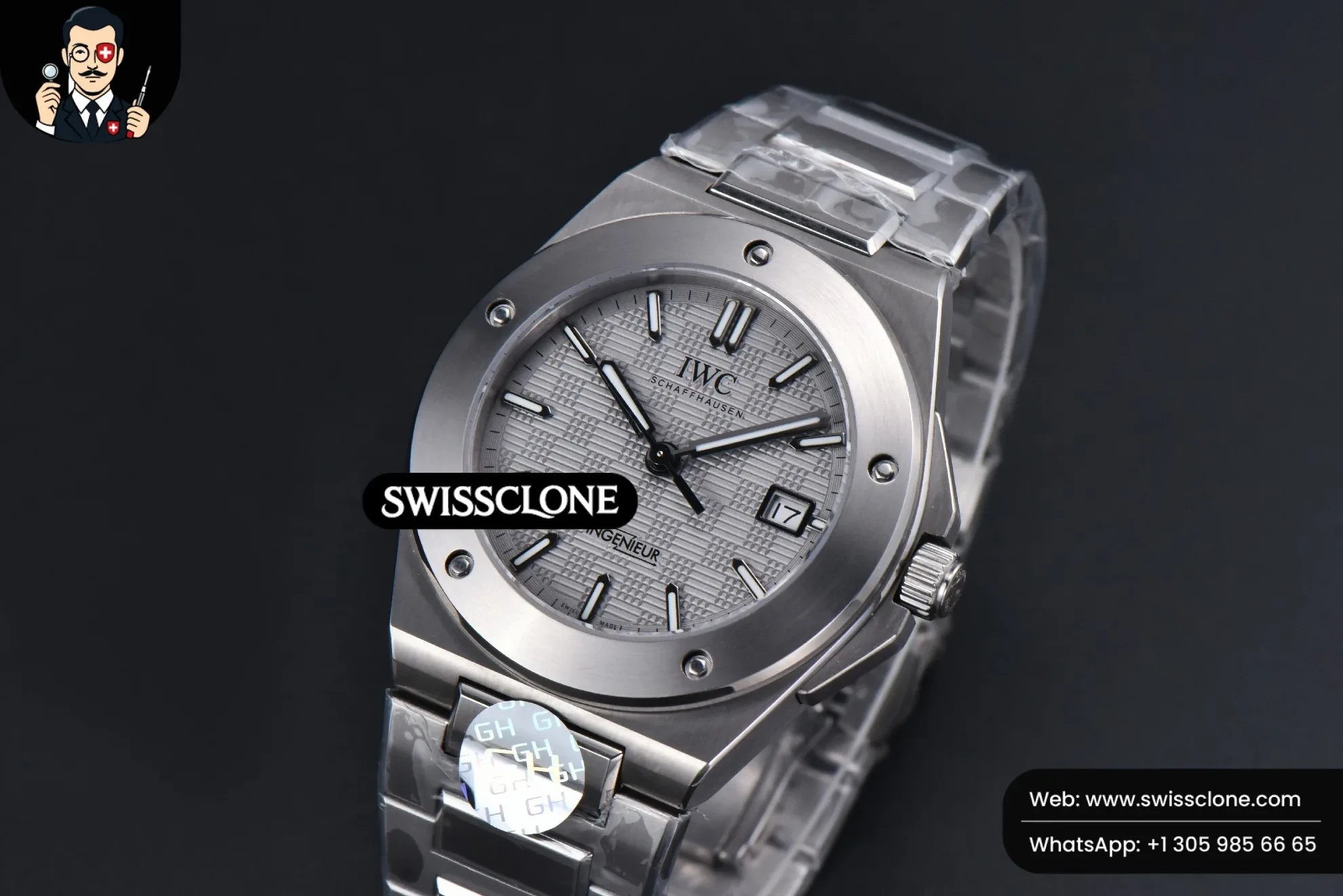 IWC Schaffhausen Ingenieur 40mm GHF Gray Textured Dial MY9015 1:1 Super Clone - Clasp & Bracelet Finishing