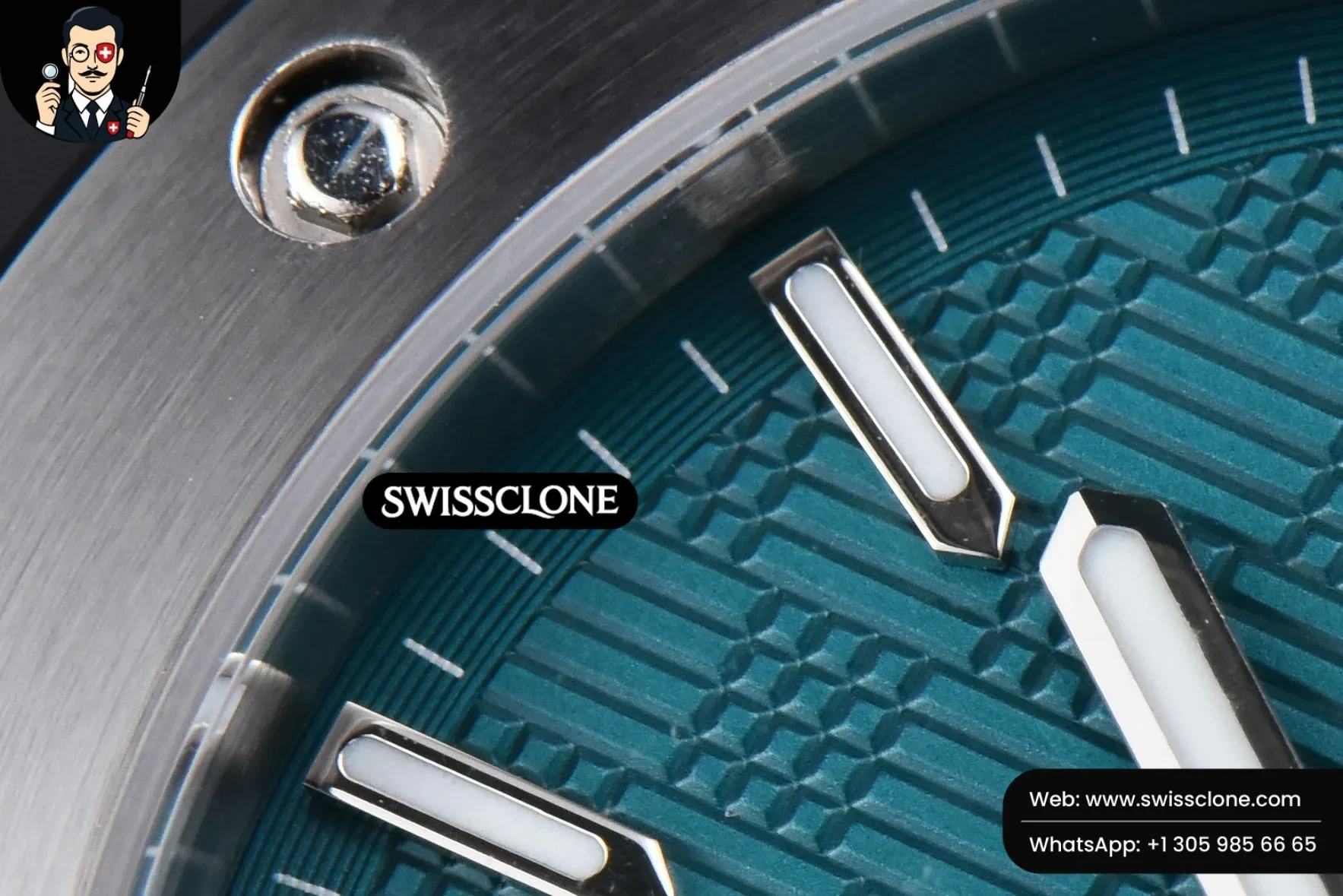 IWC Schaffhausen Ingenieur 40mm GHF Green Textured Dial MY9015 1:1 Super Clone - Lateral Case Thickness Profile