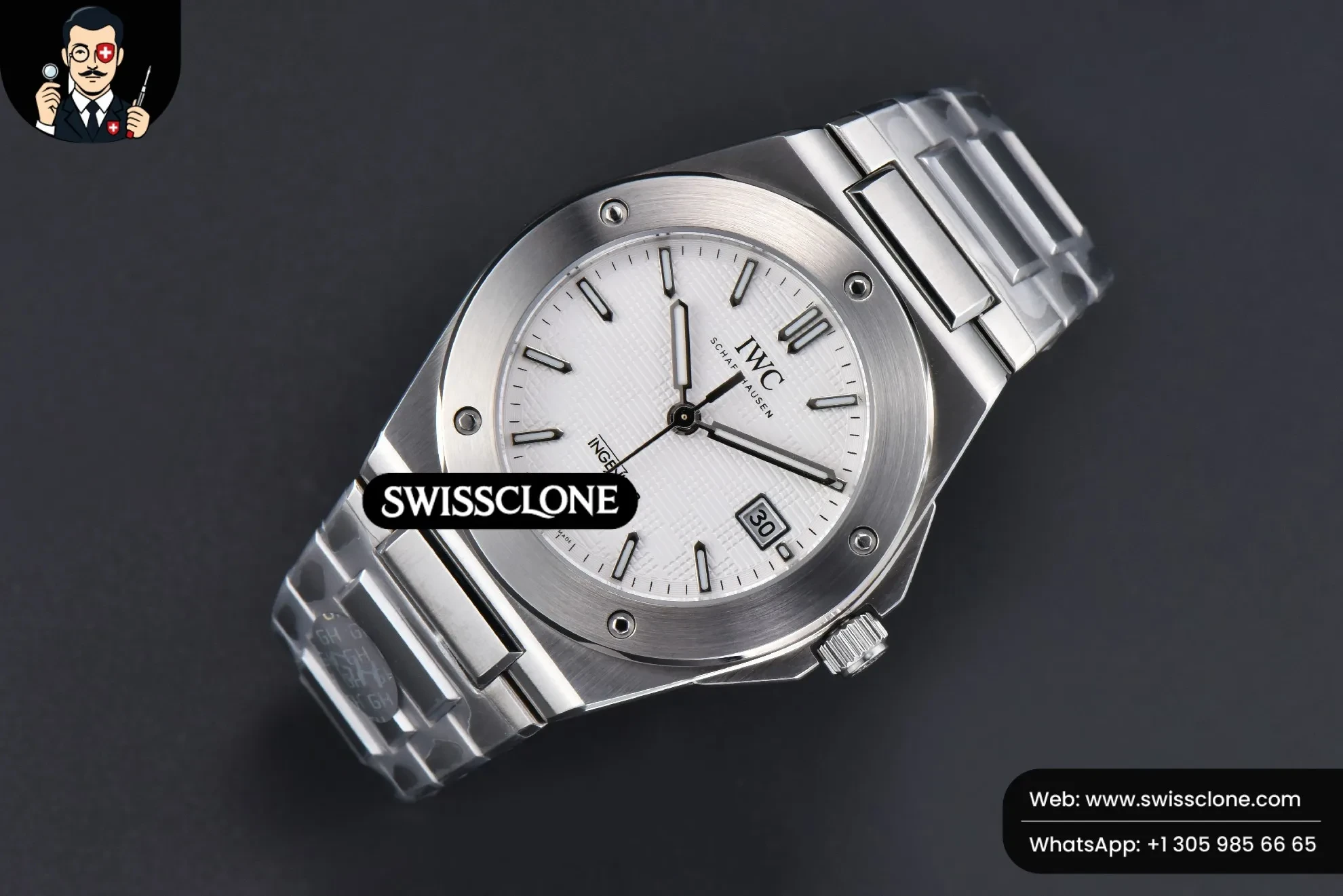 IWC Schaffhausen Ingenieur 40mm GHF White Textured Dial MY9015 1:1 Super Clone - Clasp & Bracelet Finishing