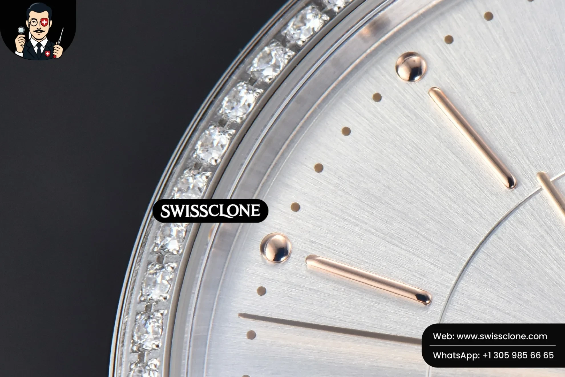 IWC Schaffhausen Portofino V7F 37mm Diamond Silver Dial Marker Pink Leather 1:1 Super Clone - Caseback & Cloned Calibre Movement