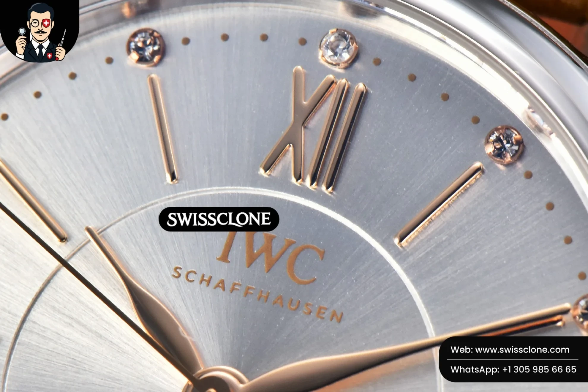 IWC Schaffhausen Portofino V7F 37mm Gray Dial Marker Brown Leather 1:1 Super Clone - Clasp & Bracelet Finishing