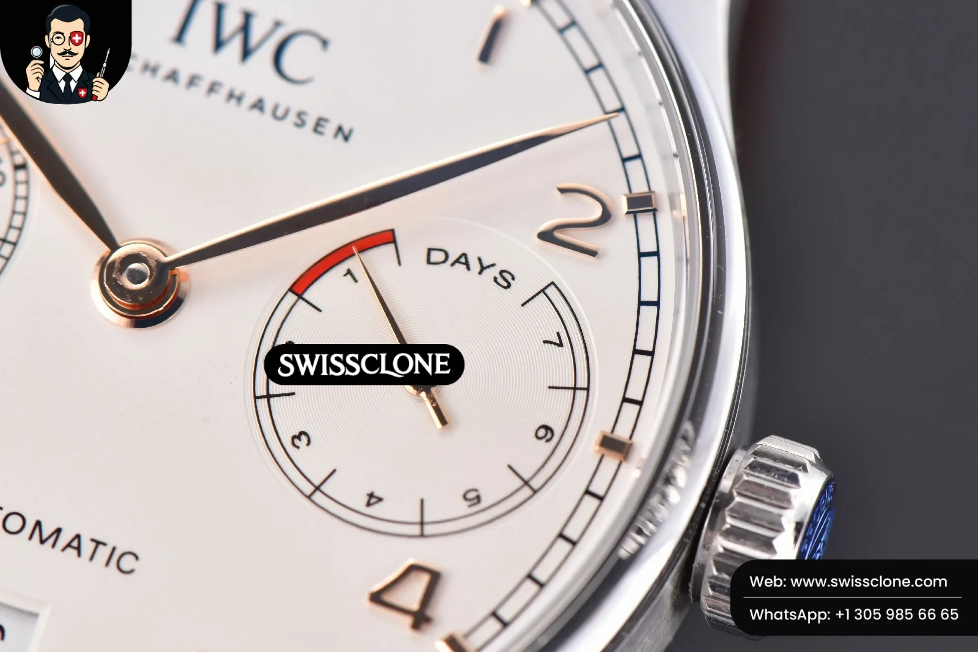 IWC Portuguese Real PR IW500114 42mm White Dial Marker Brown Leather Swiss Clone