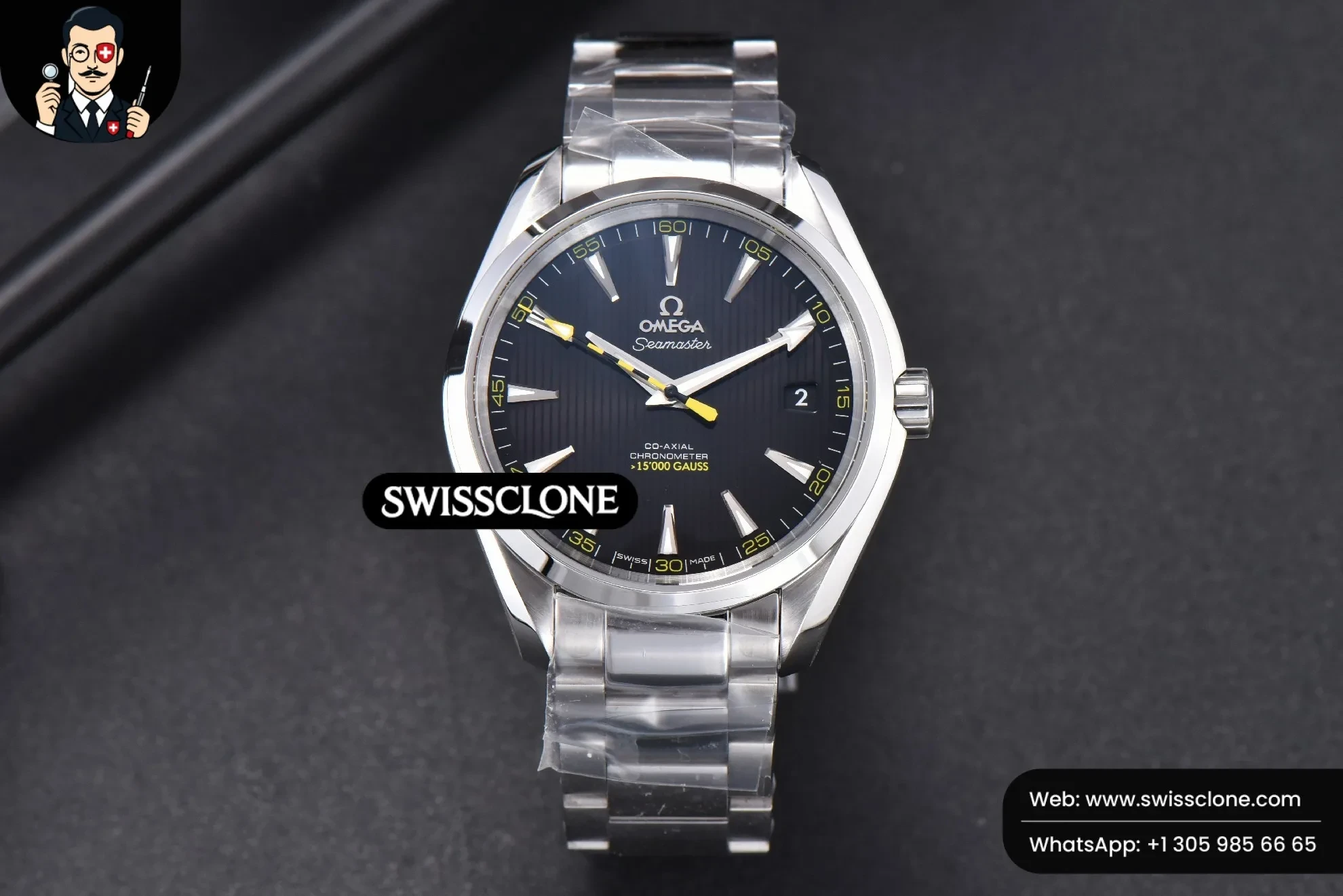 Omega Aqua Terra 150M 41mm Black Textured Dial Bumble Bee