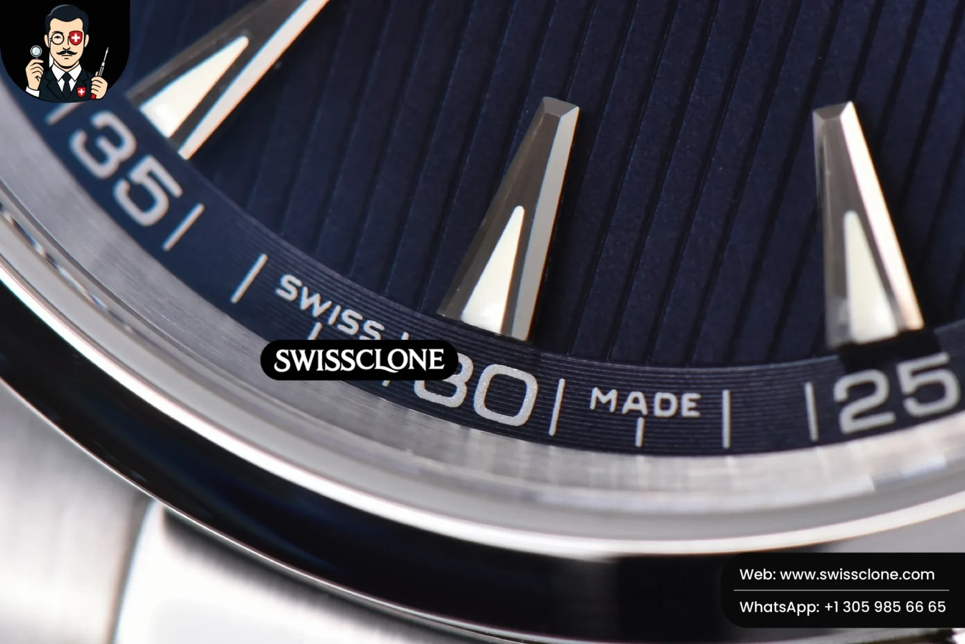 Omega Aqua Terra 150M 41mm Blue Textured Dial - Clasp, Bracelet & Buckle Detail | 1:1 Swiss Super Clone