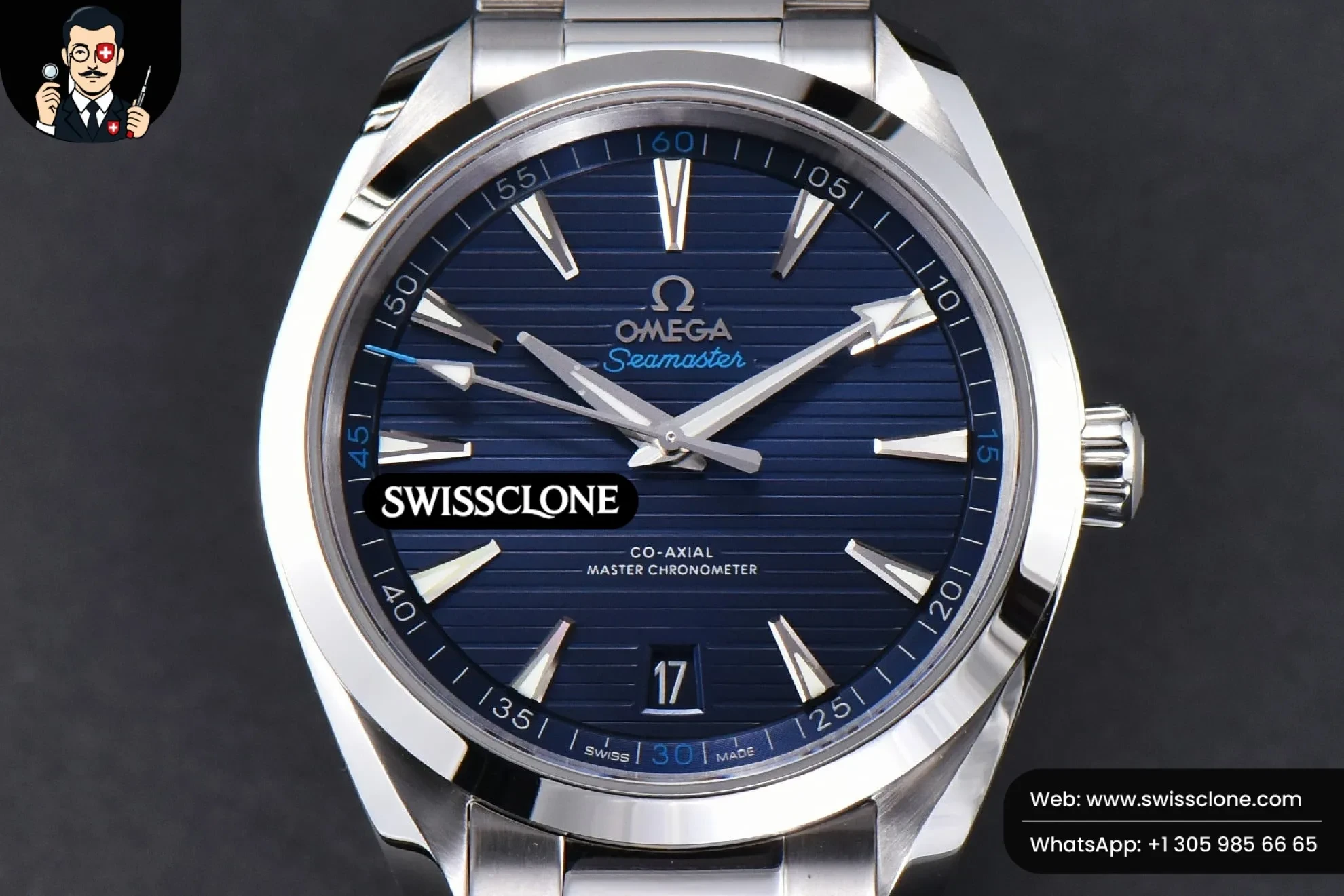 Omega Aqua Terra 150M 41mm Dark Blue Dial Silver Hand Silver Markers