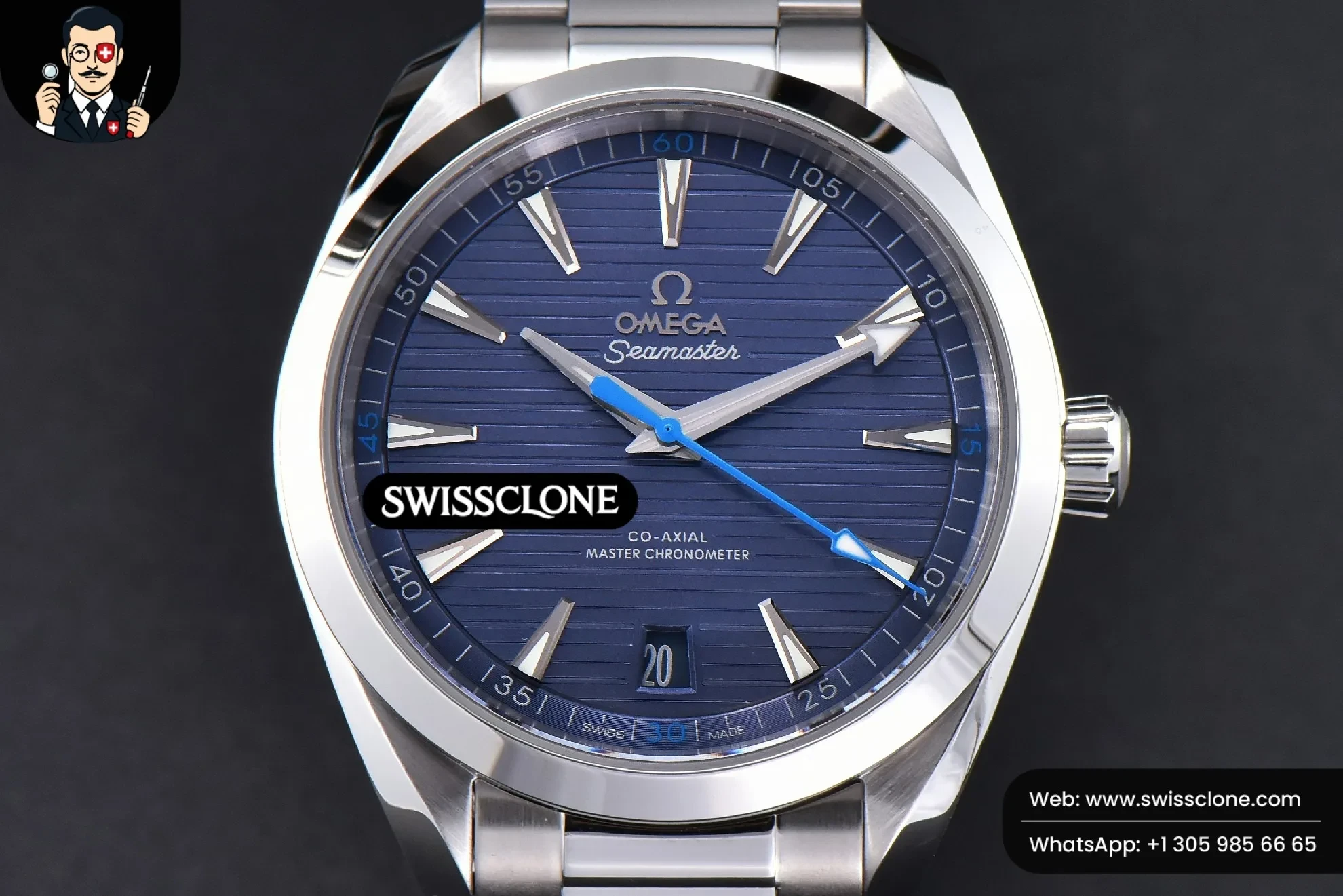 Omega Aqua Terra 150M 41mm Light Blue Dial Blue Hand Silver Markers