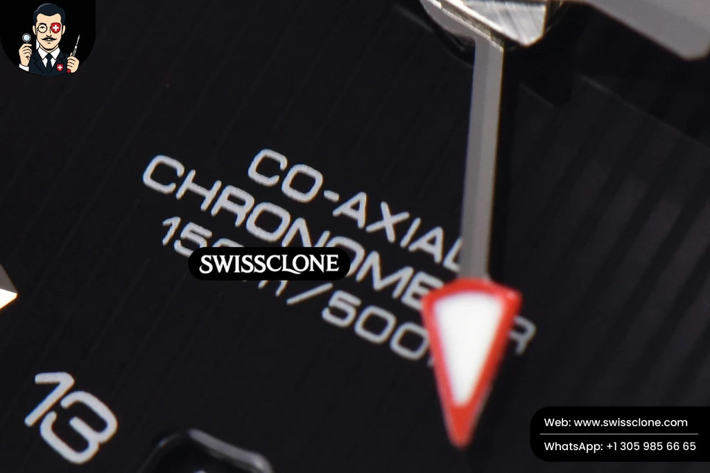 Omega Aqua Terra 150M 43mm GMT Black Textured Dial SS Bracelet A8605 (VSF) Detail