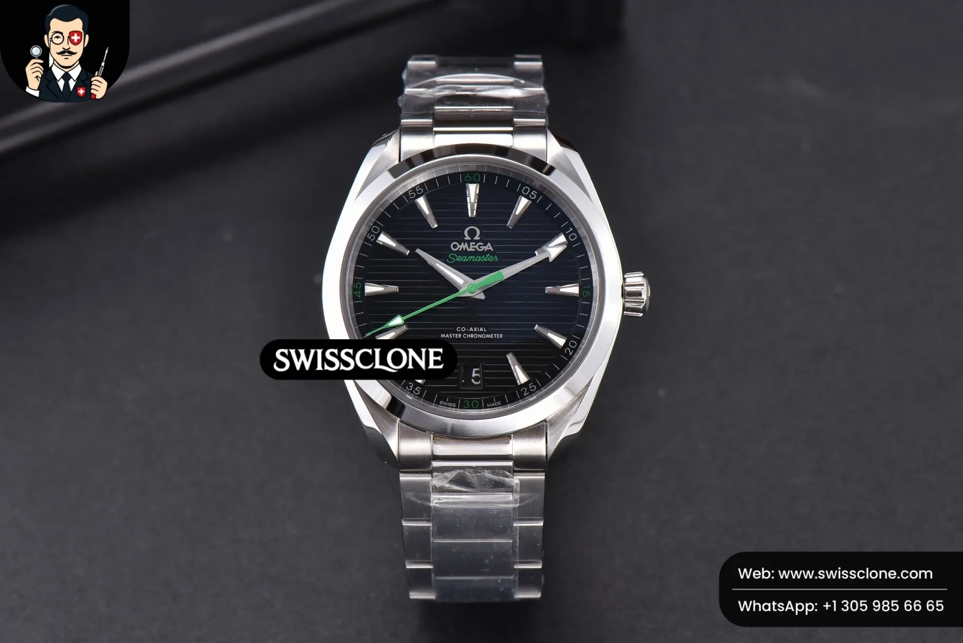 Omega Aqua Terra 150M Master Chronometers 41mm Black Dial Green Hand