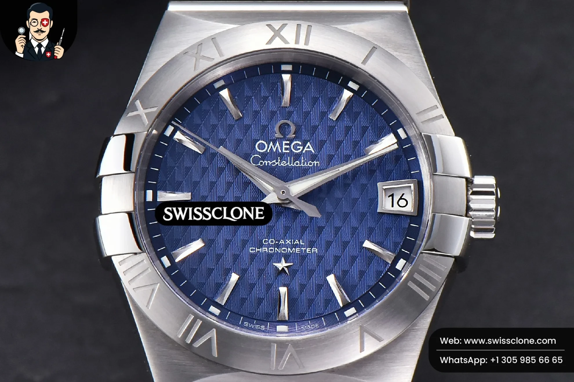 Omega Constellation 38mm Blue Textured Dial