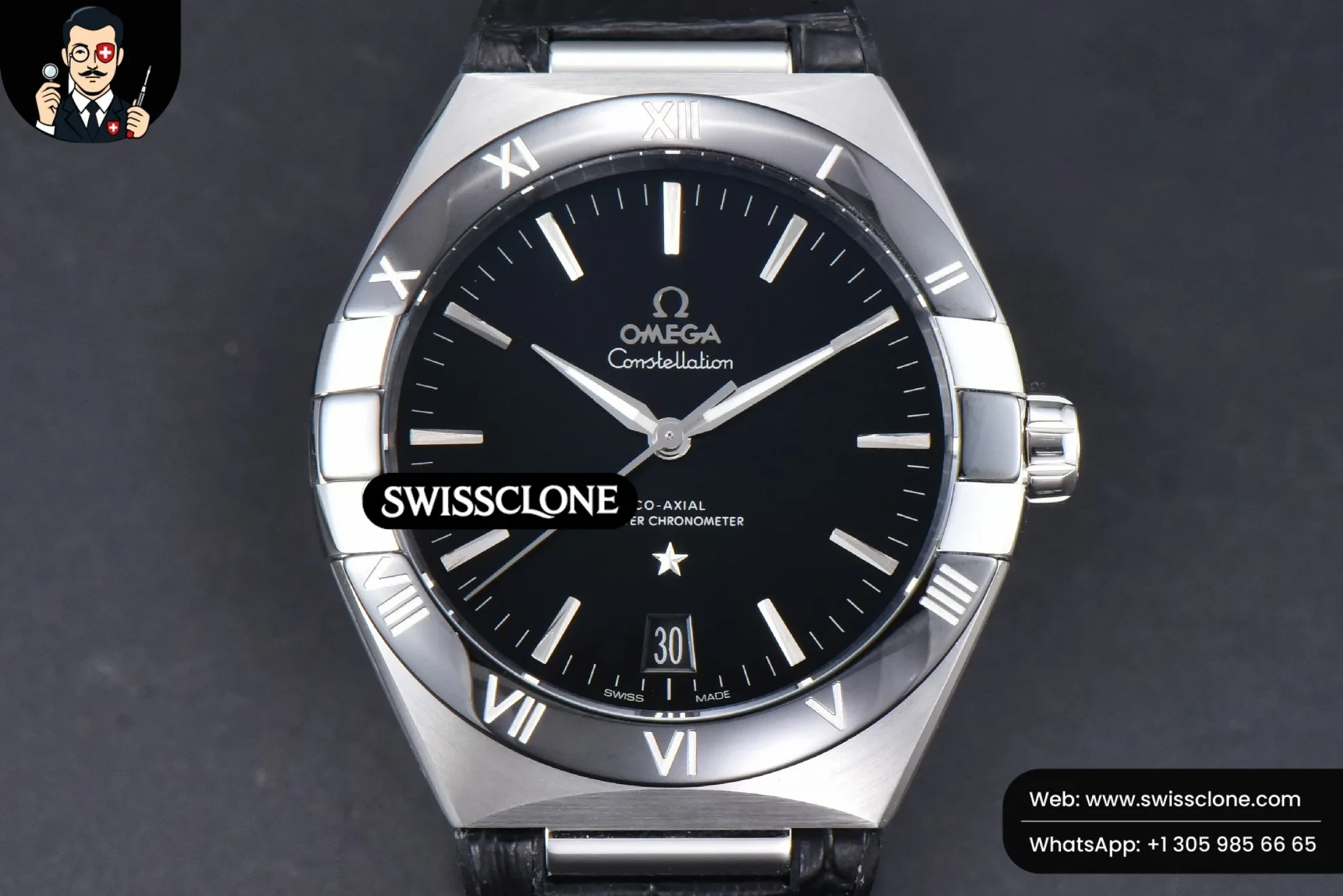 Omega Constellation 41mm Black Ceramic Black Dial Black Gummy