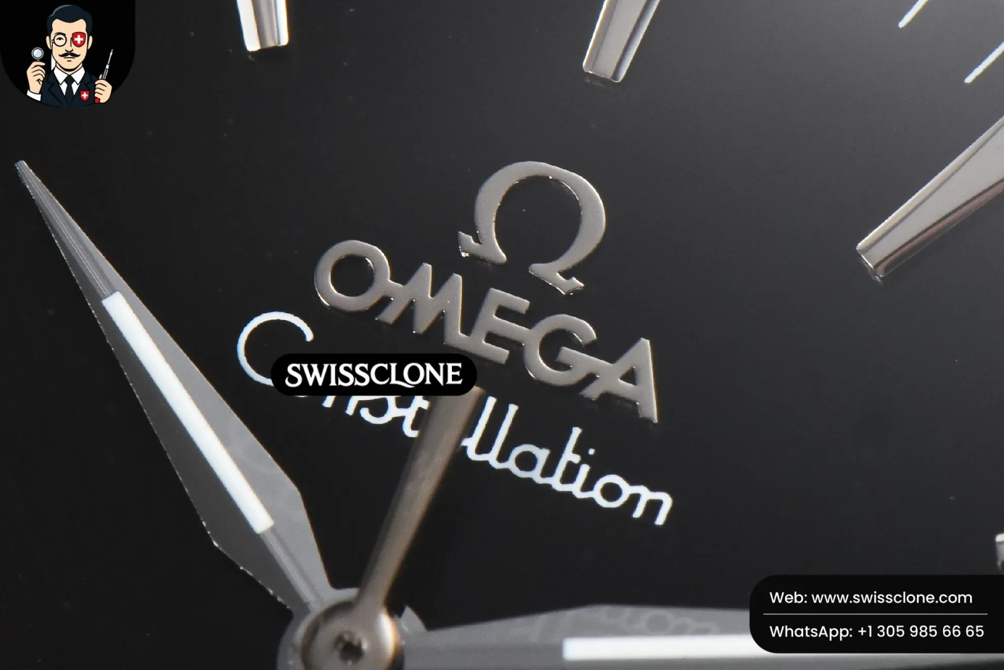 Omega Constellation AIF 41mm Black Textured Dial Black Gummy 1:1 Super Clone - Clasp & Bracelet Finishing