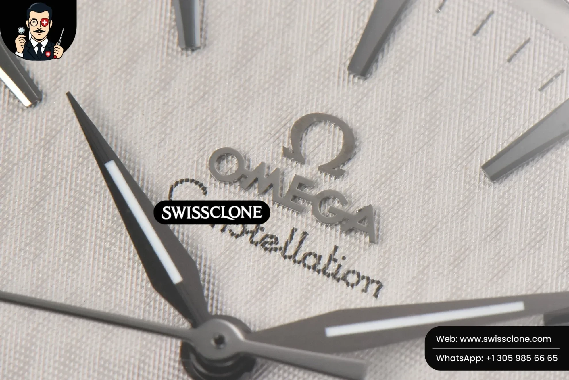 Omega Constellation AIF 41mm White Textured Dial Black Gummy 1:1 Super Clone - Clasp & Bracelet Finishing