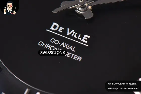 Omega De Ville Hour Vision 41mm Black Dial Stick Marker 1:1 Super Clone - Caseback & Cloned Calibre Movement