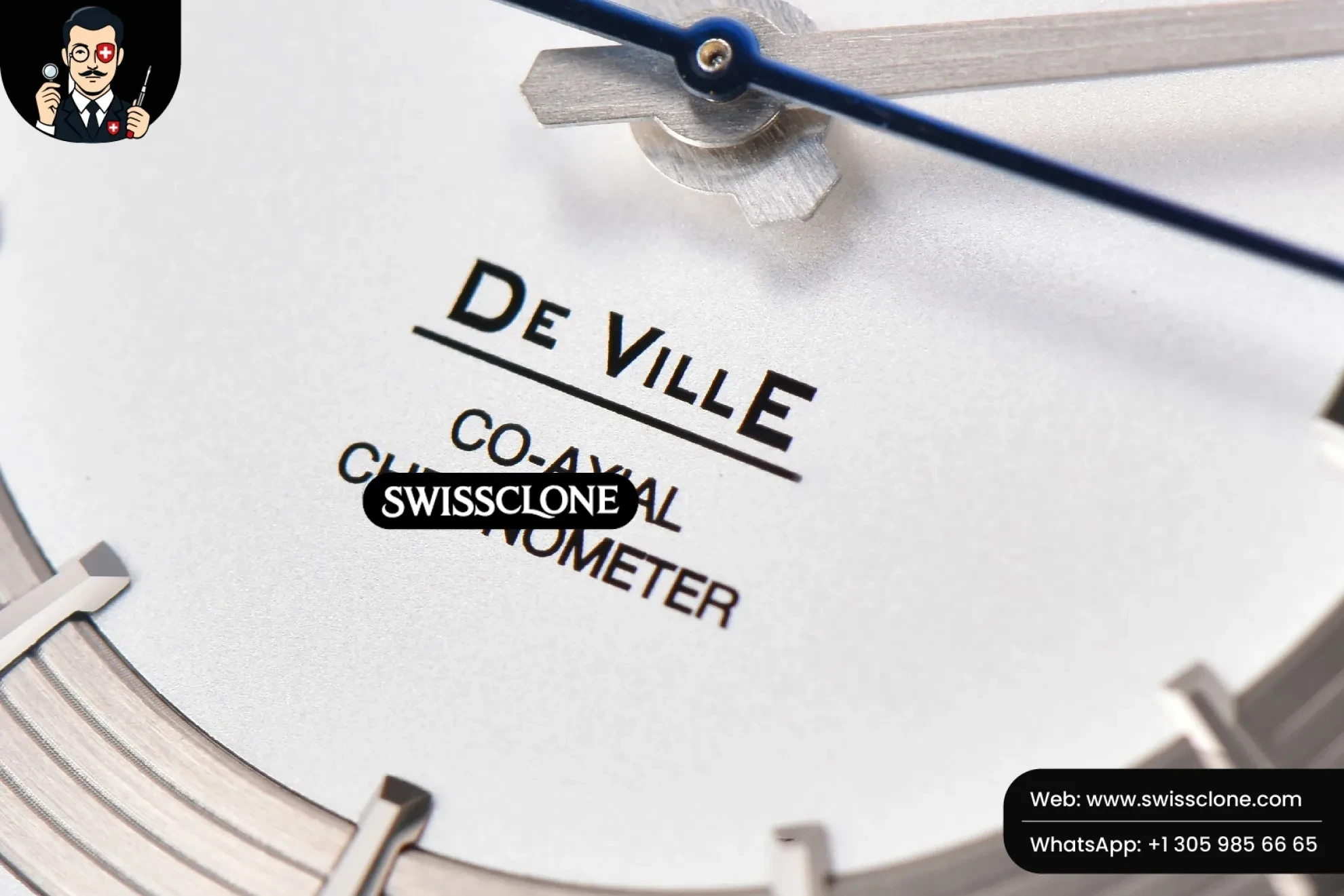 Omega De Ville Hour Vision 41mm White/Silver Dial 1:1 Super Clone - Clasp & Bracelet Finishing