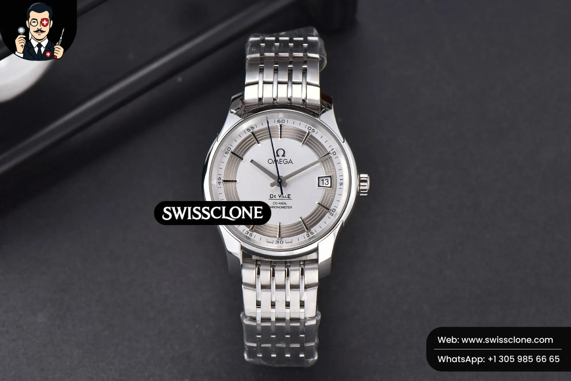 Omega De Ville Hour Vision 41mm White/Silver Dial