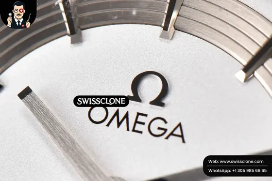 Omega De Ville Hour Vision 41mm White/Silver Dial Black Croco 1:1 Super Clone - Bezel & Case Profile