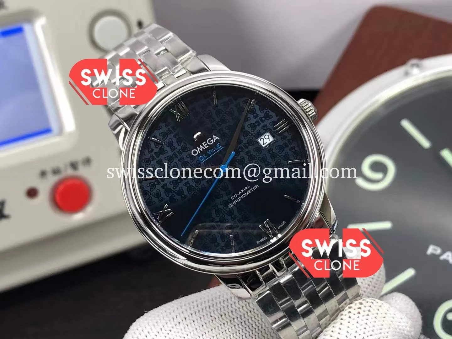 Omega De Ville Prestige Co Axial 39.5MM 1:1 Super Clone - Dial Macro Close-Up