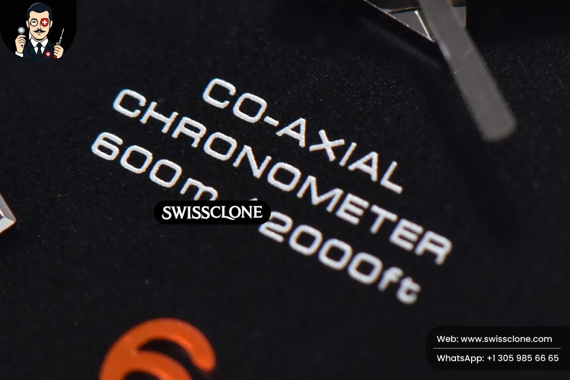 Omega Planet Ocean 600m 42mm Black Dial Orange Marker 1:1 Super Clone - On-Wrist Presence View