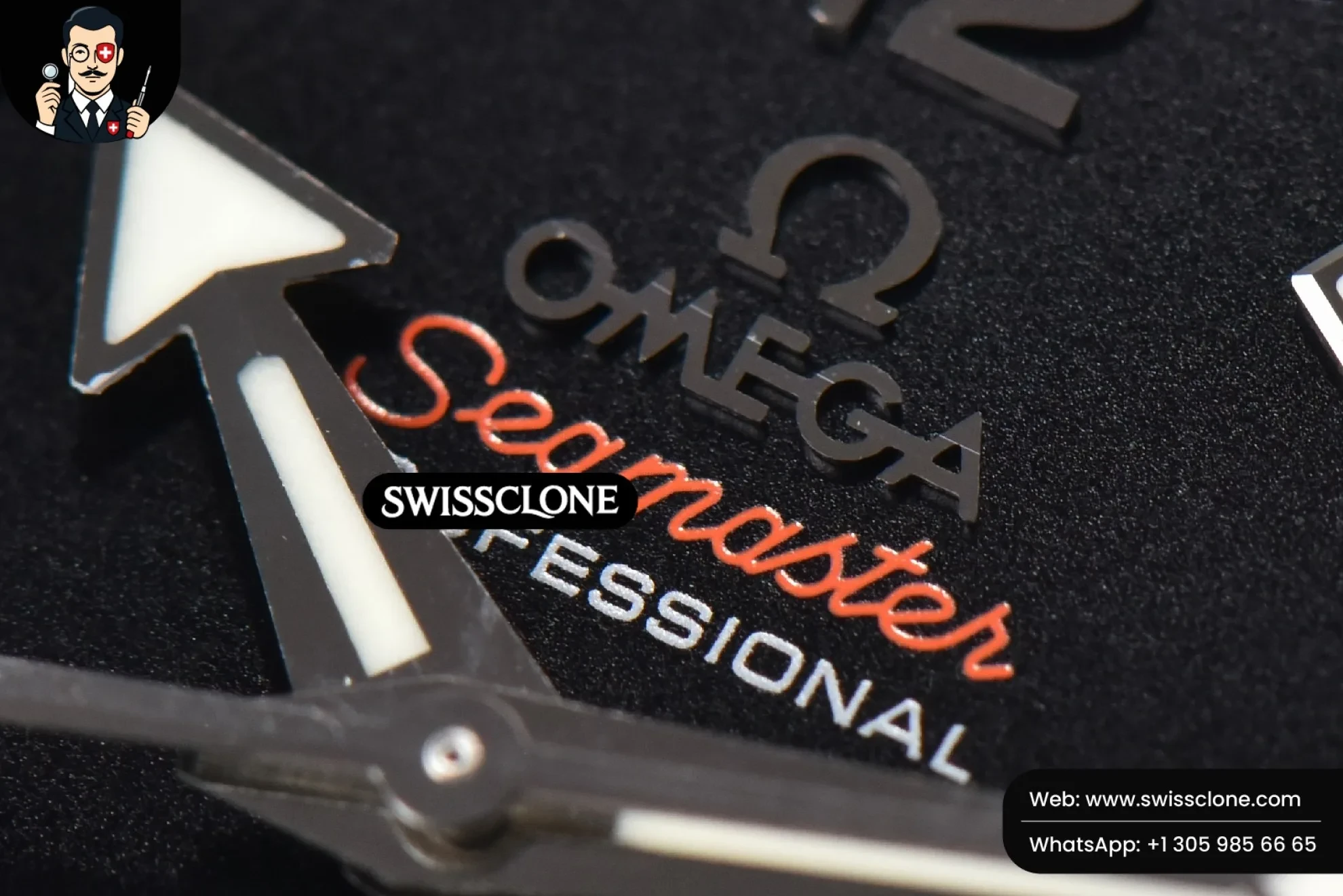 Omega Planet Ocean 600m 42mm Black Dial Rubber - Clasp, Bracelet & Buckle Detail | 1:1 Swiss Super Clone
