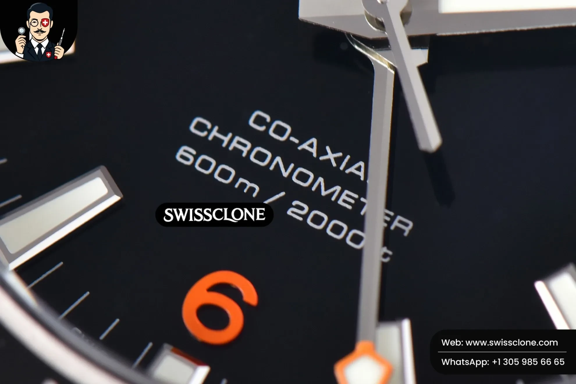 Omega Planet Ocean 600m GMT 43.5mm Black Dial Orange Marker - Clasp, Bracelet & Buckle Detail | 1:1 Swiss Super Clone